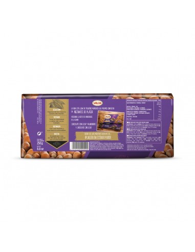 CHOC. PURO LECHE AVELLANA 250GR VALOR...