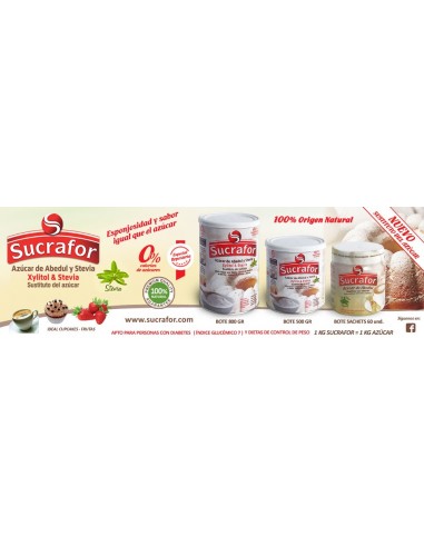 XILITOL Y STEVIA 'SUCRAFOR' 300 GRS...